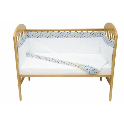 Set protectii patut Dansul Bulinelor, din bumbac, 70x140 cm KDE35NBDB70140