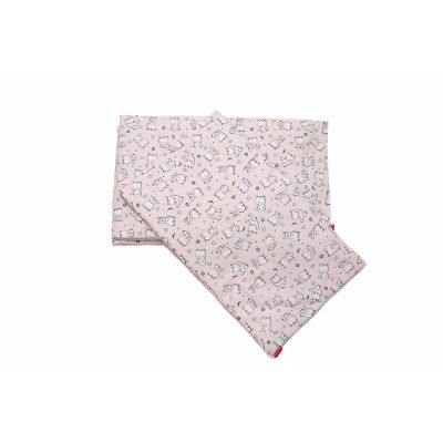Set protectii patut Baby Bear roz, din bumbac, 50x100 cm KDE20NBBBRBABY