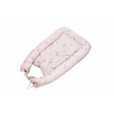 Baby Nest Ursuletul Martinica roz - culcus bebelus pentru dormit, reversibil, multifunctional 100 x 60 cm KDEBN100UMR