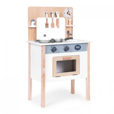 Bucatarie din lemn pentru copii cu accesorii, 48 x 26 x 77 cm, ecotoys hm232569 edeedihm232569