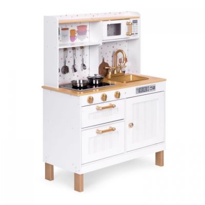 Bucatarie mare din lemn pentru copii cu accesorii, 70 x 30 x 93.5 cm, ecotoys 7275 edeedi7275