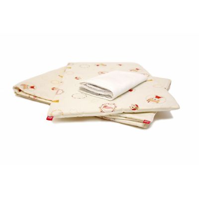 Lenjerie pat copii Mici Indieni, din bumbac, 70x140 cm, 100x135 cm set 4 piese KDELP41004070140MI
