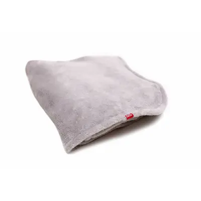 Paturica pufoasa de plus gri, din polyester, 75x75 cm KDEPPG7575