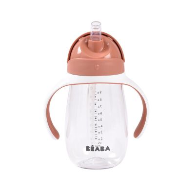 Cana cu pai din Tritan Beaba 300 ml Terracotta ERFB913586
