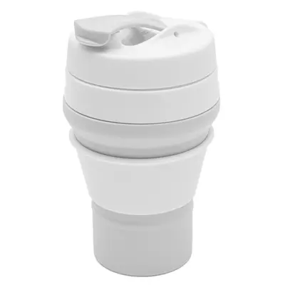 Canuta pliabila, New Baby, Poate fi agatata la carucior, rucsac sau geanta, Perfecta pentru calatorii, Din silicon, Fara BPA, Capacitate 350 ml, Grey BYN56996