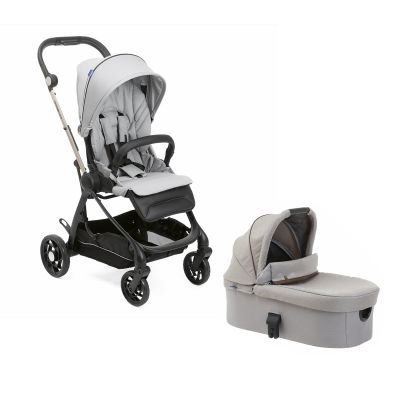 Carucior copii 2 in 1 Chicco One4Ever, 2 sezuturi sport, SilverLeaf/Desert, de la nastere la 22Kg CHC7988130+7946125+79685-8