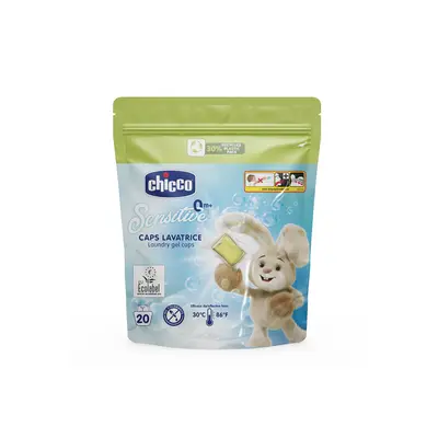 Detergent hipoalergenic Chicco Sensitive, 20 capsule, 0luni+ CHC12097-7
