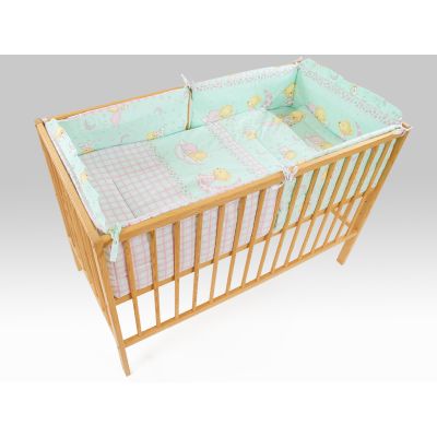 Lenjerie MyKids TEDDY STELUTE Turquoise M1 4+1 Piese 120x60 cm MYK00005318