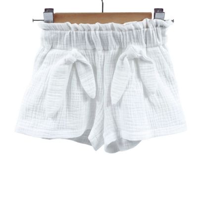Pantaloni scurti pentru copii, din muselina, cu talie lata, Pearl, 2-3 ani KDEPSVMTL23PEARL