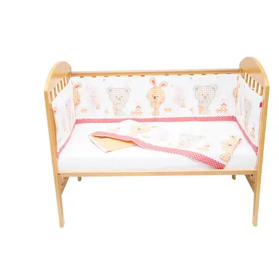 Set protectii patut Sweet Dreams, din bumbac, 63x127 cm KDE35NBSWD63127