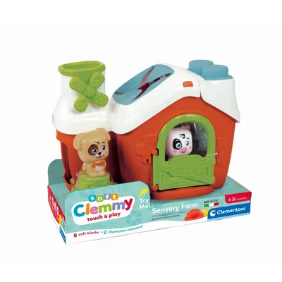 Clementoni - Jucarie educationala Soft Clemmy ferma senzoriala pentru dezvoltarea senzoriala si motorie a copiilor ARTCL17993