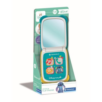 Clementoni - Telefon flip Stitch care dezvolta abilitatile motorii fine si simtul tactil ARTCL17519