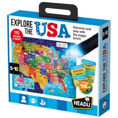Headu - Joc STEM explorati Statele Unite ale Americii cu lanterna inclusa 5-10 ani ARTHE57939