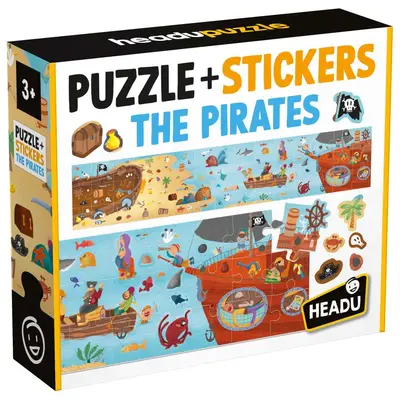 Headu - Puzzle Pirati cu peste 200 de stickere ce se pot repozitiona ARTHE59155