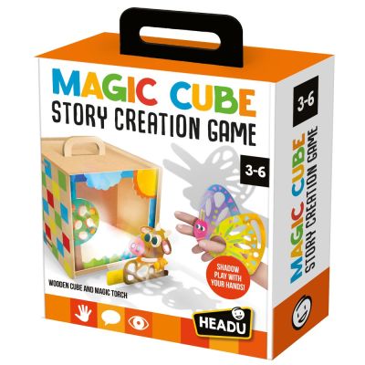 Headu - Set creativ Cub din lemn creeaza povesti magice 3-6 ani ARTHE60568