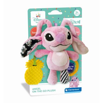 Clementoni - Jucarie senzoriala plus Disney Stitch Angel cu zornaitoare pentru dezvoltarea simturilor ARTCL17937