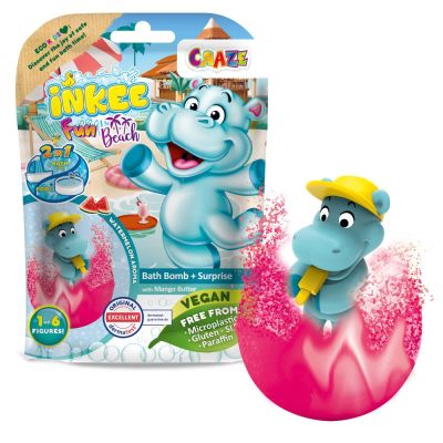 Craze - Bila de baie Inkee cu surpriza hipopotam la plaja ARTCRZ43417