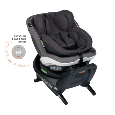 Scaun auto rotativ iZi Turn B i-Size Gri Metallic Mélange BSF11009873-02