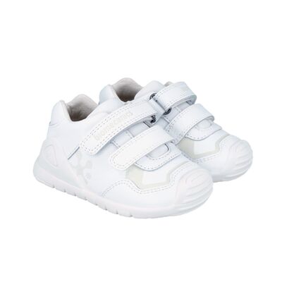 Adidasi Primii Pasi pentru Copii Biomecanics, Alb (Marime: 23) JEM241001-C-23