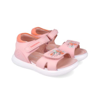Sandale din piele pentru copii Floricele, Biomecanics, 252233, roz (Marime: 27(16,8-17,4 cm)) JEM252233-A-27