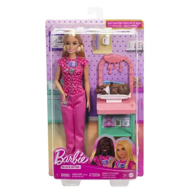 BARBIE CARIERE SET MOBILIER CU PAPUSA DOCTOR PEDIATRU BLONDA VIVMTJCR72