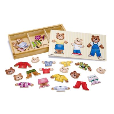 Melissa and  doug - set de joaca - imbraca familia de ursuleti - okemd3770