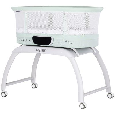 Patut cu leganare si cantar integrat chipolino sogno 2 in 1 pastel green hubkossg02503pg