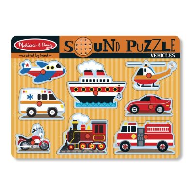 Puzzle cu sunete vehicule melissa and doug - okemd0725