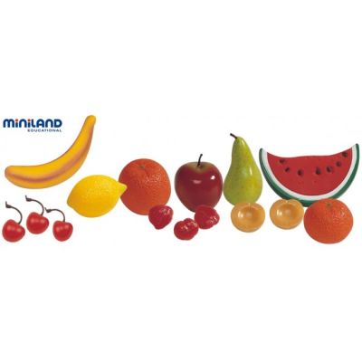 Set fructe din plastic miniland 15 buc - okeml30581