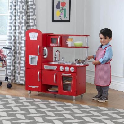 Bucatarie de jucarie din lemn red vintage kidkraft - okekk53173