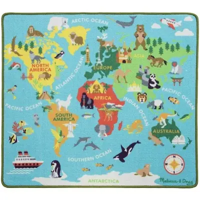 Covor de joaca harta lumii -  melissa and doug - okemd5194