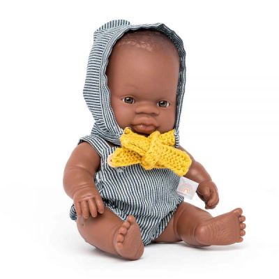 Papusa bebelus educativa 21 cm - baiat african - okeml31343