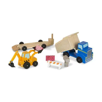 Set de joaca utilaje de constructii din lemn - okemd2757