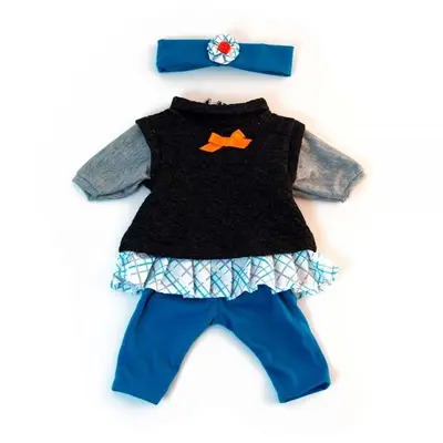 Set imbracaminte vreme temperata pentru papusa fetita 38 cm blue - okeml31560