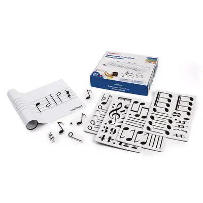 Set portativ cu 85 note muzicale magnetice - okeml94120