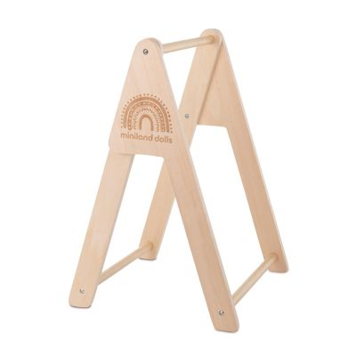 Stand-garderoba din lemn cu bara pentru hainutele papusilor - okeml31194