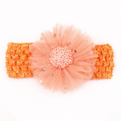 Bentita portocalie pentru fetite - floarea dantelata cu stelute mdx-22040-5-div
