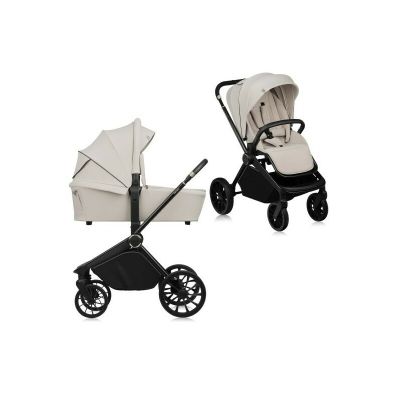 Carucior 2 in 1, Lionelo, Mika Plus, Cadru din aluminiu, Cu landou intarit si salteluta moale, Reversibil, Cu sistem de ventilatie 3D, Cu accesorii, Pana la 22 kg, Conform cu EN1888-1 EN1888-2, EN1466, Bej BYNLO-MIKA_PLUS_2IN1_BEIGE_SAND