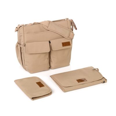 Geanta pentru mamici, Jane, Cu 2 buzunare exterioare, Cu multiple compartimente, Cu saltea de infasat inclusa, 44 x 34 cm, Conform cu standardul de securitate europeana EN 71-3:2019, Sesame BYN8420421091722