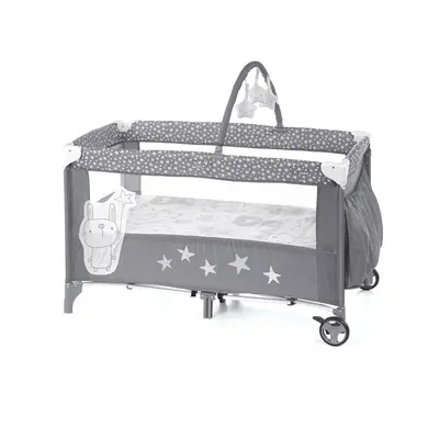 Patut pliant, Jane, Duo Level, Cu roti, Cu arcada cu jucarii, Geanta de transport, Cu doua nivele, Conform standardelor europene EN 716-1:2017+AC:2019EN 16890:2017 + A1:2021, Star BYN8420421078839