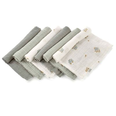 Set 6 scutece, Jane, Din muselina de bambus, Hipoalergenice, 35 x 35 cm, Botanic BYN8420421089187