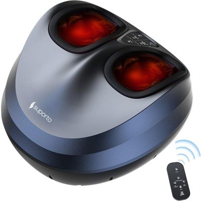 Aparat Masaj Picioare cu Incalzire, Compresie si Telecomanda Suporto, Pentru relaxare picior si talpa, Beneficii Reflexoterapie, Circulatie SPTAMP3N