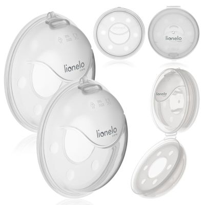 Colector de lapte, Lionelo, Milky, 2 buc, Se potriveste tuturor sutienelor, Cutie depozitare igienica inclusa, Fara bisfenol A, Capacitate 40 ml, Transparent BYNLOC-MILKY_PLUS