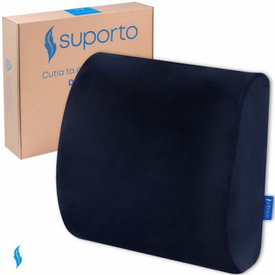 Perna Lombara Suporto Slim, Partenerul ideal pentru un spate drept si fara dureri! Suport lombar pentru scaun auto sau de birou, Culoare Neagra SPTPL1NSLIM