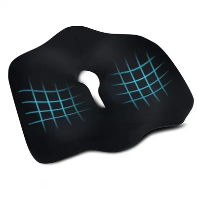 Perna Ortopedica Suport Coccis pentru scaun de birou sau masina cu spuma cu memorie, pentru hemoroizi SPTPSE4N00