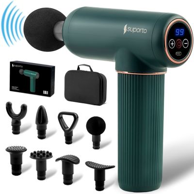 Pistol Masaj Profesional cu Percutii Suporto 2.0, Circulatie Imbunatatita, Relaxare si Tonifiere pentru Spate, Gat, Umeri, Picioare, Brate, Aparat de SPTPM02V