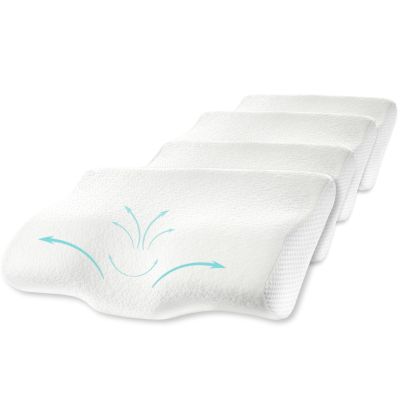 Set 4X perne cu suport cervical din spuma cu memorie pentru copii 12-16 ani Suporto®️ 50x30, cu perforatii SPTSET4PDCAC0