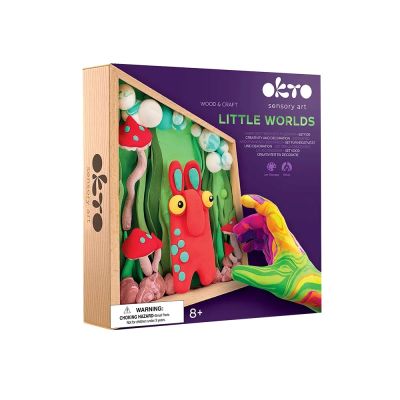 Set creatie Wood &amp; Craft - Little Worlds, 21*21cm - Mommy Troll KRTOK20031