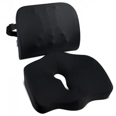 Set perna sezut si perna lombara, Suporto&reg;️ culoare negru SPTSETPSE4L4N