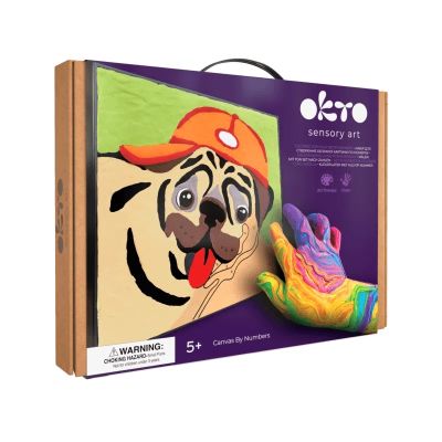 Set pictura cu argila usoara, 29*29 cm - Pug Dog KRTOK20029